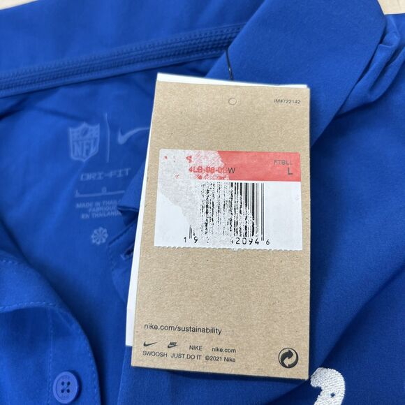 NEW LG Indianapolis Colts Nike 2024/25 Sideline Performance Polo Shirt Blue - Picture 7 of 12